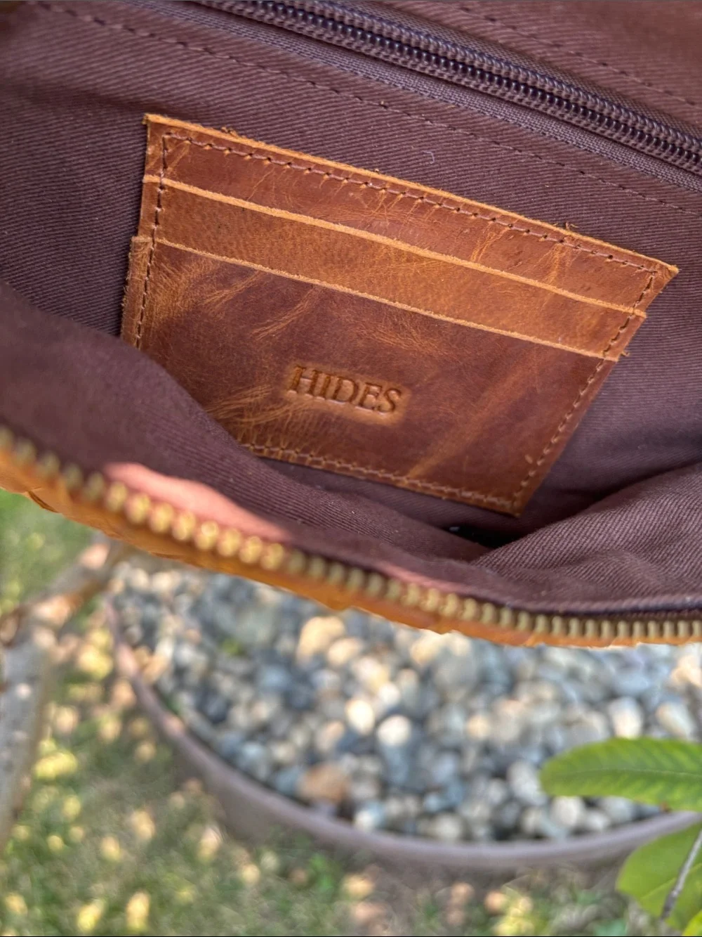 Woven Leather Crossbody Belt Bag - Tan Hides brand
